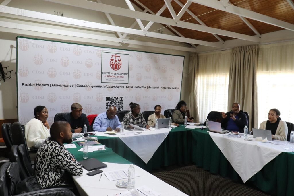 Stakeholders participating in CDSJ's gender-just criminal justice project planning meeting in Maseru