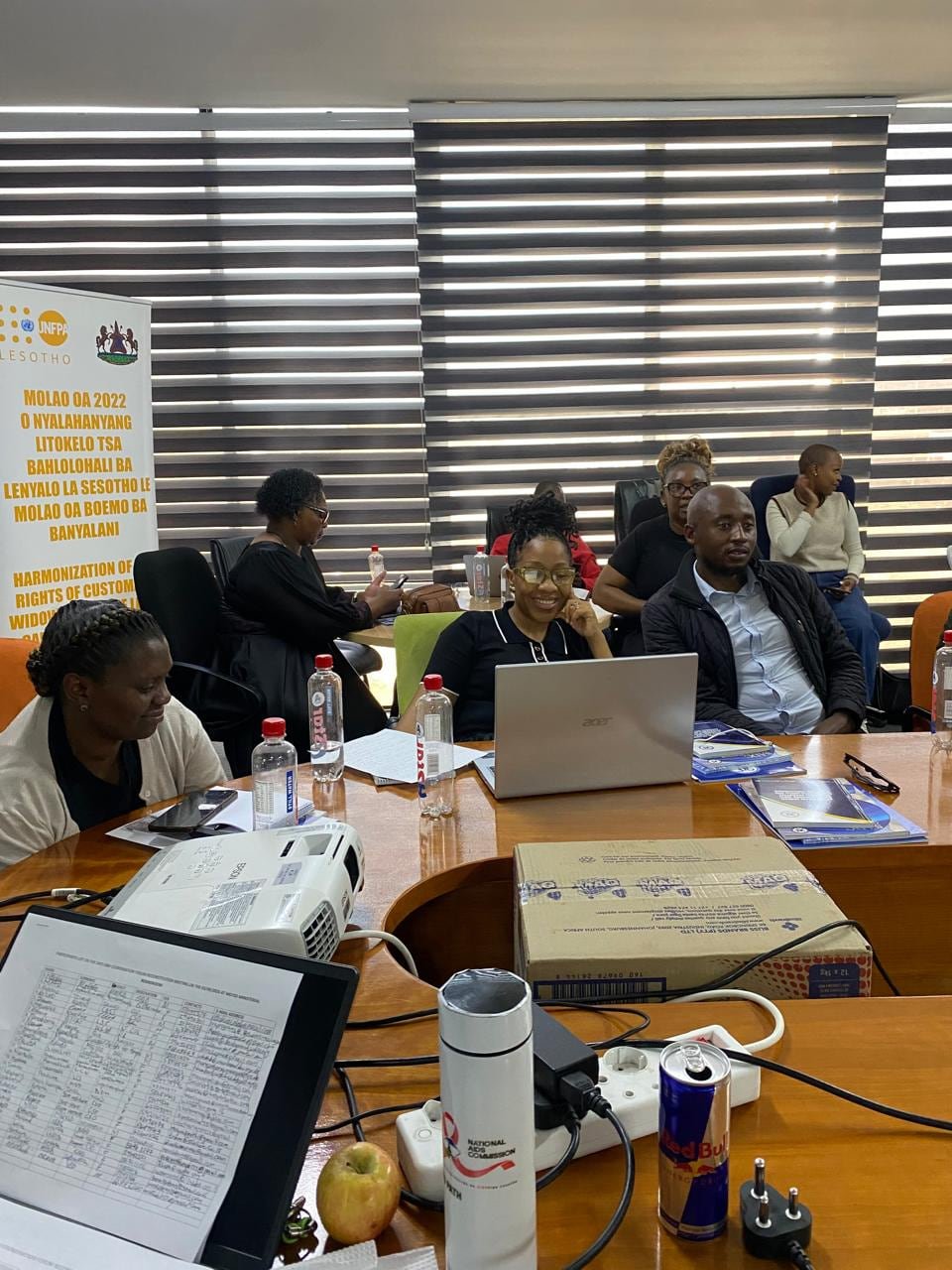 Stakeholders discussing the Anti-GBV Coordination Forum's reconstitution